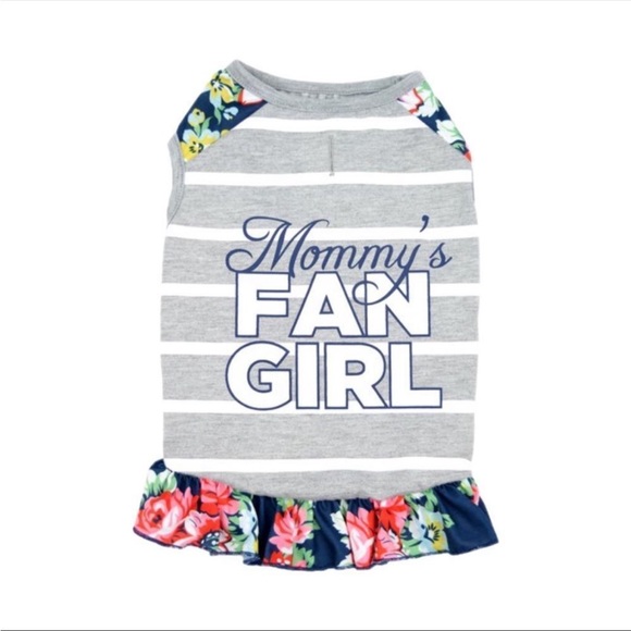 NWT Vibrant Life Dog Tank Dress Size: XXS (Up to 10 pounds) “Mommy's Fan Girl” - Picture 4 of 9